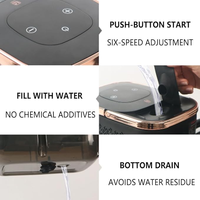 2500W Handheld Steam Cleaner 1250ML Portable Steam Cleaner 4Bar 6 Gears Adjustment 15S Preheatingfor Upholstery Bathroom Grout and Tiles Car Detailing Rose Gold