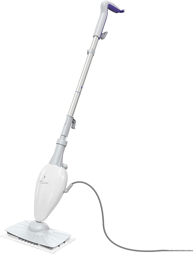 Steam Mop High-Temperature Cleaning Sweeping And Mopping Two-In-One Rechargeable Scrubbing Mop with 2 Washable Microfiber Mop Pads White