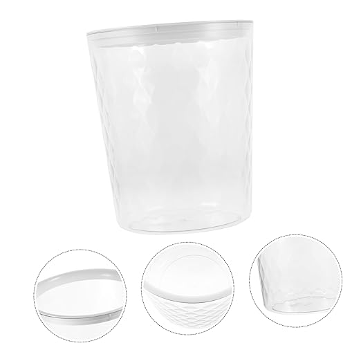 Transparent Trash Wastebasket for Bathroom Bedroom Office Capacity Easy Disposal Stylish Design Garbage Container for Home Use