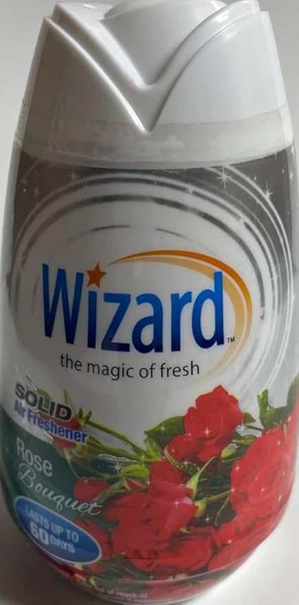 Wizard The Magic of Fresh gel Air Freshener solid air freshener 7.8 oz rose bouquet (Pack of 12)