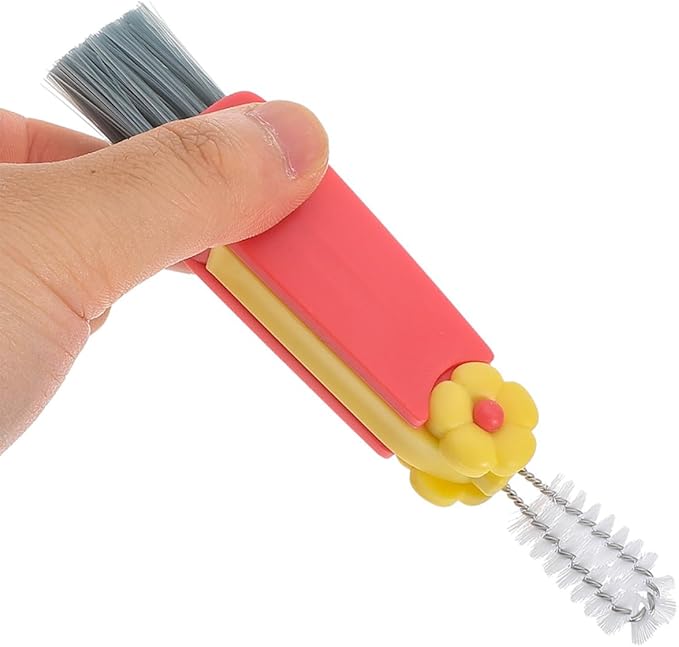 9pcs Bottle Cleaning Brush Set with Small Flower Petal Design Lightweight Bottle Scrubber and Water Cup Brush for Feeding Portable for Home and Travel Use