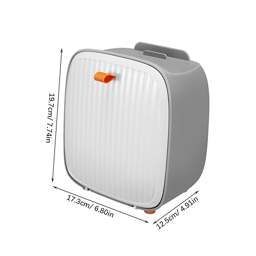 Vaguelly Mini Desktop Trash Bin Lid Stylish Rubbish Can for Office and Bedroom Compact Wastebasket Organizer for Countertop Bathroom and Dorm Use