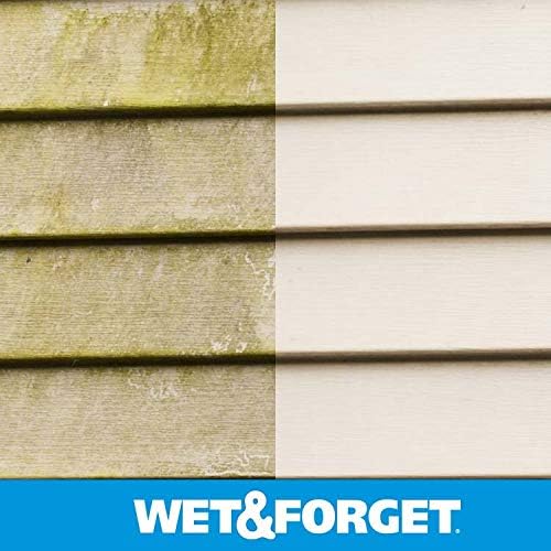 Wet &amp Forget Outdoor Moss Mold Mildew &amp Algae Stain Remover Multi-Surface Cleaner Ready to Use 64 Ounce