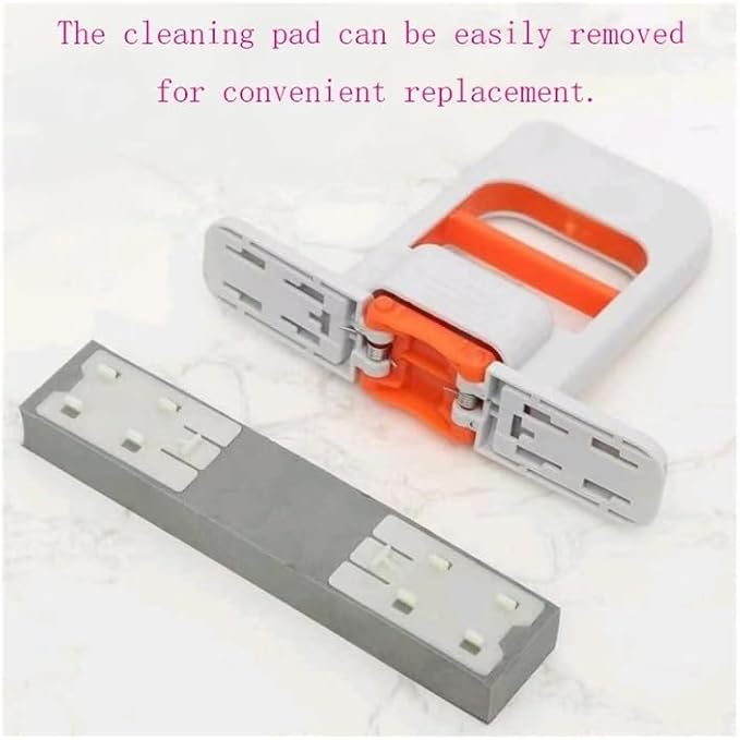 2-Pack mini Foldable Desktop mops mini and Portable with deep Groove one-Handed Squeeze Handle Replaceable mop Heads Wet and Dry use Suitable for bathrooms Kitchens countertops Glass
