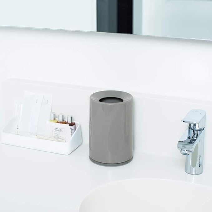 Ideaco TUBELOR® Mini Designer Round Counter or Desktop Waste Bin Conceals Any Plastic Bag 0.3 Gal / 1.2L Light Blue