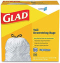 Glad® Tall Kitchen Drawstring Trash Bags 13 gal 0.95 mil 24 x 27.38 Gray 400/Carton
