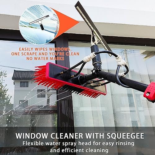 Glass Cleaning Brush Household Water Supply Telescopic Pole Kit Solar Panel Rotating Brush Solar Photovoltaic PanelsSolar Panel Window Cleaner Extendable Outdoor Window Cleaner Cl