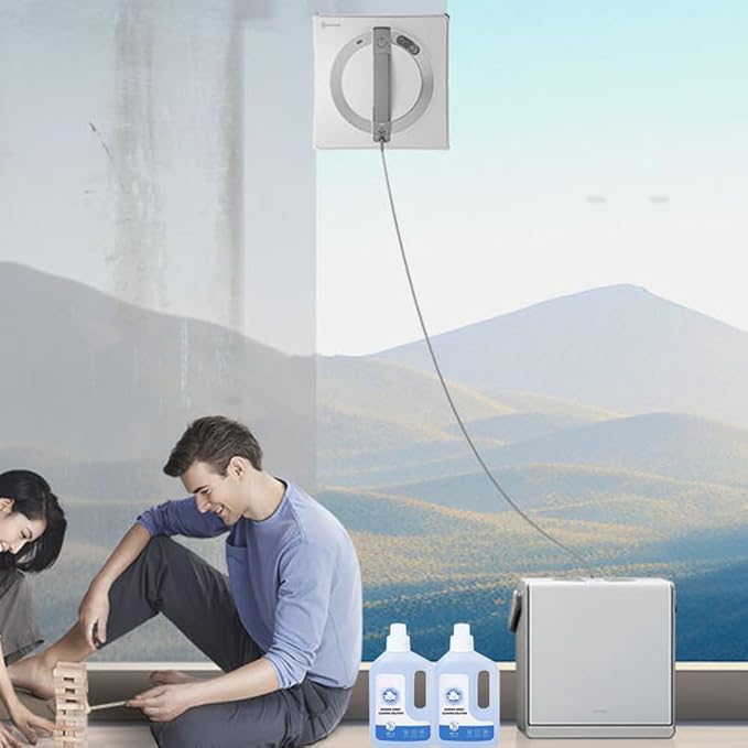 1L Window Cleaner Solution Compatible with ECOVACS Winbot W1 Pro/W2 Pro Omni/Winbot Mini - High-Efficiency Glass Cleaning Liquid for Window Cleaning Robots(3pcs)