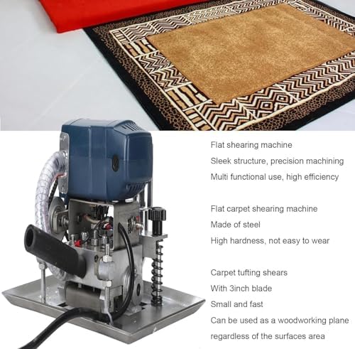 Electric Carpet Flat Shearing MachineCarpet Tufting Scissors with Adjustable DepthHand-Held Tufted Carpet Flattening Machinefor Plush Tufted and Handmade Carpets