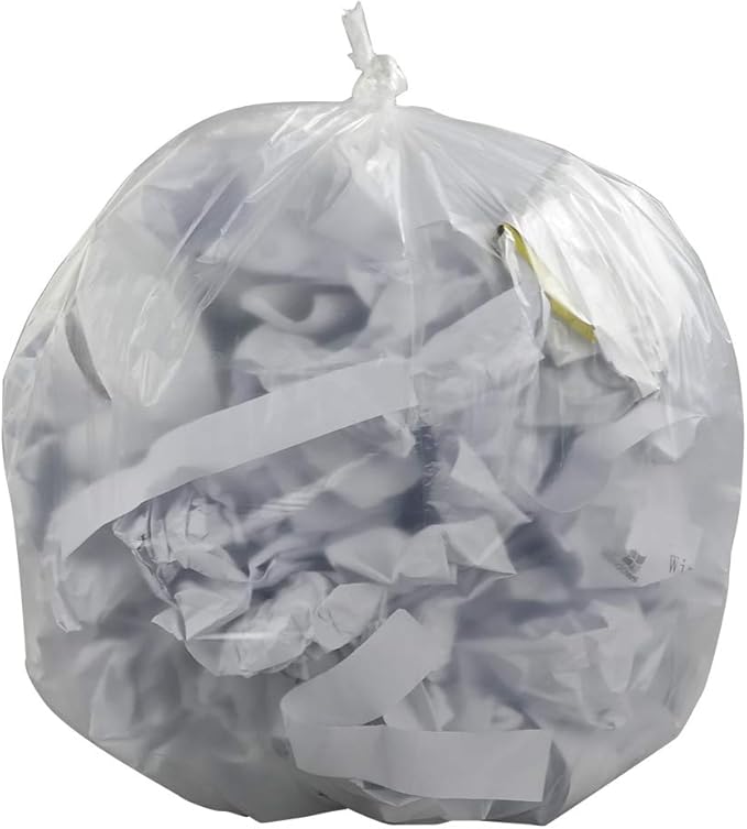 Large Garbage Bags 30 Gallon Clear Trash Bags for Yard Waste 70 Count F