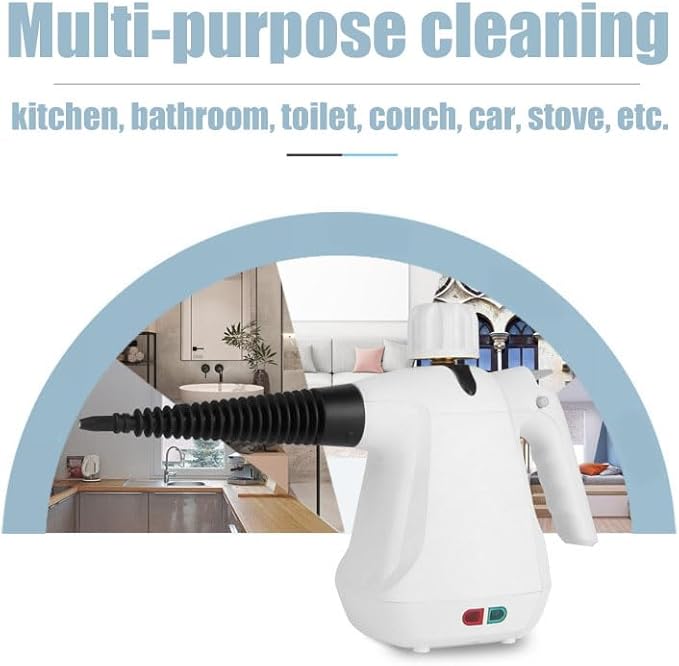 Steam Cleaner Handheld Portable Pressurized Steamer for Cleaning Multi-purpose Steamer with Several Accessories Deep Cleaning Steam Cleaner for Home Upholstery Grime Car Grout and Floor