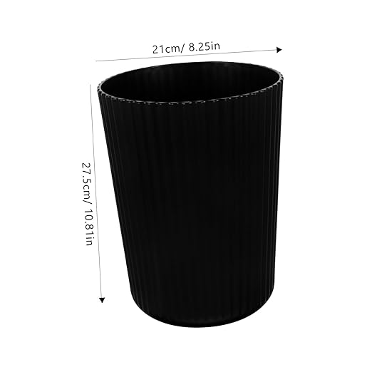 GARVALON Large Plastic Garbage Container Bin Trash Can for Kitchen Office Bathroom and More Sturdy Wastebasket for Versatile Use Modern Design for Home and Commercial Spaces