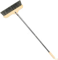 Happyyami Wood Bristle Broom Handle Long Sweep Brush Soft Bristle Household Cleaning Tool Easy Storage
