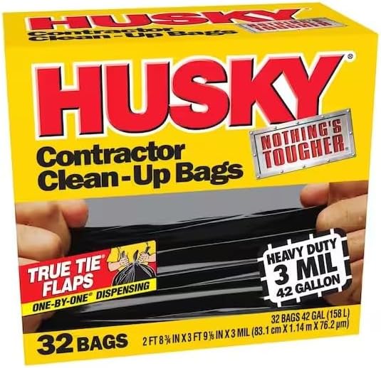 42-Gallon Contractor Clean-Up Trash Bags 32-Count (2-32-Count) Plus Free MagikoSFI Custom Shopping Tote Bag