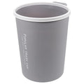 Round Household Trash Can Waste Container Gray Small Kitchen Bathroom Wastebasket Compact Garbage Recycling Bin for Home Storage and Bathroom Use