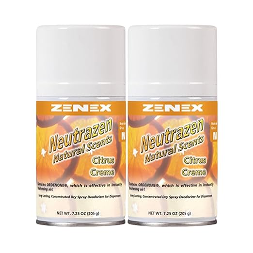 Zenex Neutrazen Citrus Creme Scent Metered Odor Neutralizer net 7 oz. - 2 Can
