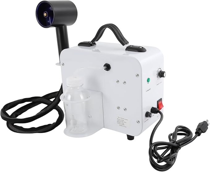 Nano Hair Steamer Machine Handheld Steam Gun with Adjustable Mist Hair Salon Spray Humidifier Tool for Homes Beauty Hospitals Offices Pet Stores 11.83oz Tank Negative Ion Blue Light