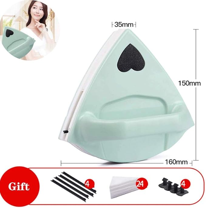 Glass Wiper Cleaner for Glazed Windows Thickness (3-15mm) Magnetic Window Cleaner Wiper Glass Washing Cleaning Tool Brush