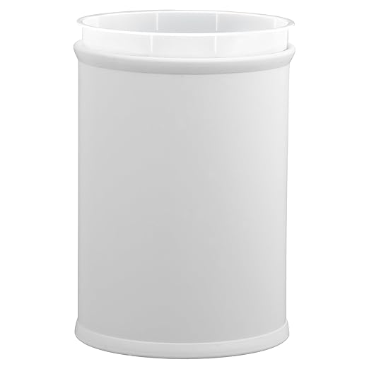 Kraftware Rainbow Oval Wastebasket with Plastic Liner Adding Color and Fun to The Bathroom and All Other Rooms in The Home or Entertainment Space 13 Quart Capacity 2 Piece Set White