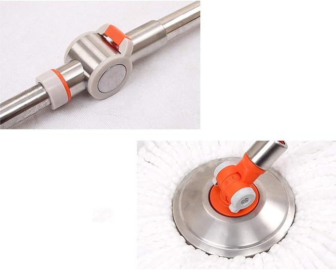 Mop Bucket - Rotary Stainless Steel Free Hand Wash Household Automatic Good God Drag MOP
