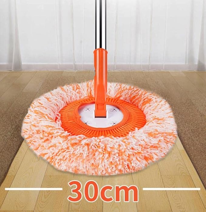 AQWEI 360° Rotatable Adjustable Cleaning Mop with Three Replaceable Mop Heads for Household Floor Cleaning Wall Cleaning Mops (47.2-inch Two-Section Rod)
