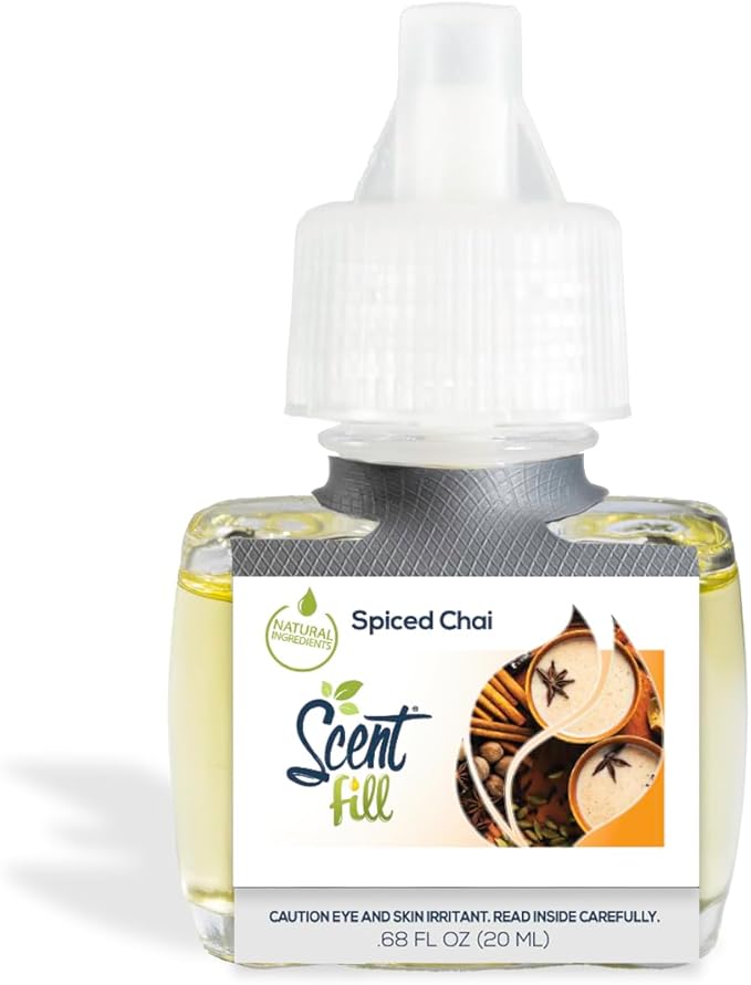 Scent Fill Spiced Chai Plug in Air Freshener 4 Scented Oil Refills