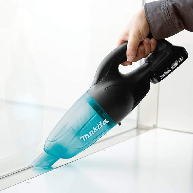 Makita XLC02R1B 18V LXT Lithium-Ion Compact Cordless Vacuum Kit (2.0Ah) Black/Greenish Blue