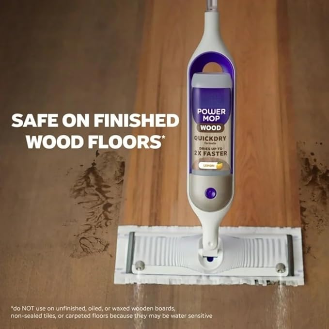 This Smart Floor Cleaning mop Comes with Two Replaceable mop Pads and is Suitable for Hardwood Floors and All Treated Floor Surfaces.
