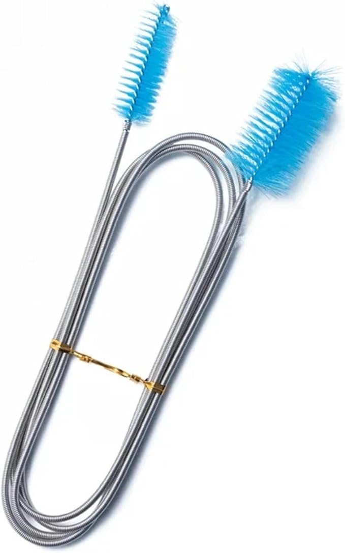 Aquarium Cleaning Brush for Water Filter Pump Lily Pipe Air Tube Hose Stainless Steel Fish Tank Brush Water Pump Accessories