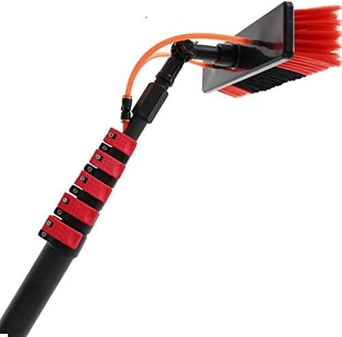 Window Cleaning Pole Water Fed Pole Kit Window Cleaner Kit Water/Hose Fed Pole Window Cleaning Brush Equipment Cleaning Photovoltaic and Solar Panels(36FT/10.8M)
