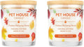 One Fur All Pet House Fall Candles Long Lasting Clean Burning Soy Wax Scented Candles for Pet Odor Falling Leaves 2 Pack