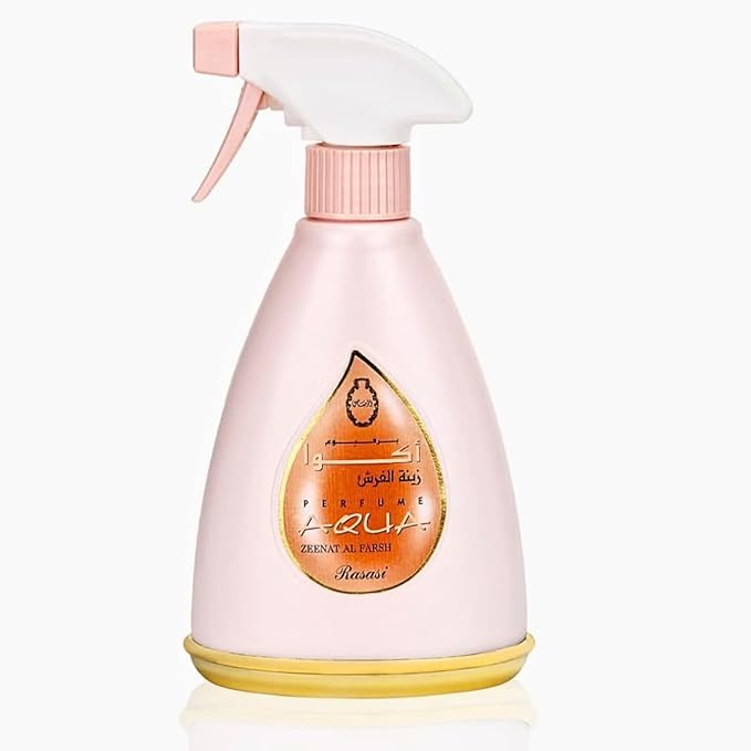 Rasasi Aqua Zeenath Al Farsh Water-Based Air Freshener 375ml – Floral Green Fruity &amp Woody Scent