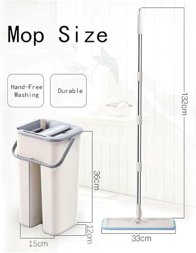 Dust Mop Cleaning Tool Set – Ideal for Home Kitchen Works on Tile Marble Hardwood &amp Carpet(Size:7pcs Mop Cloth Set)