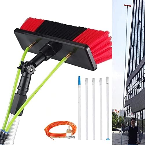 Glass Cleaning Brush Home Water Fed Telescopic Pole Kit Solar Panel Brush Rotating for Photovoltaic PanelWindow Cleaner Kit 5-12m Window Cleaning Pole Water/Hose Fed Pole Window Cleaning