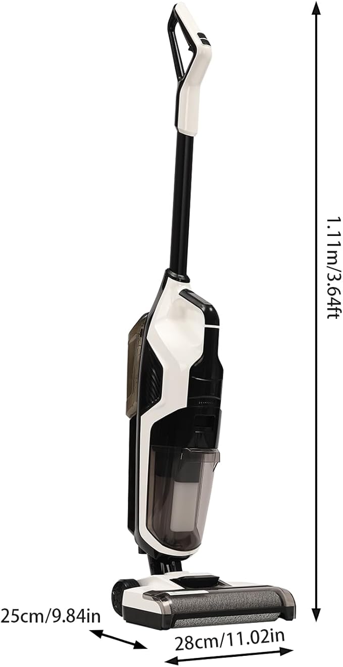 Smart Wet Dry Vacuum Cleaner Cordless Hard Floor Cleaner Vacuum Mop All in One with Self-CleaningSelf-Cleaning and Hot Air Drying for Hard Floor Sticky Messes