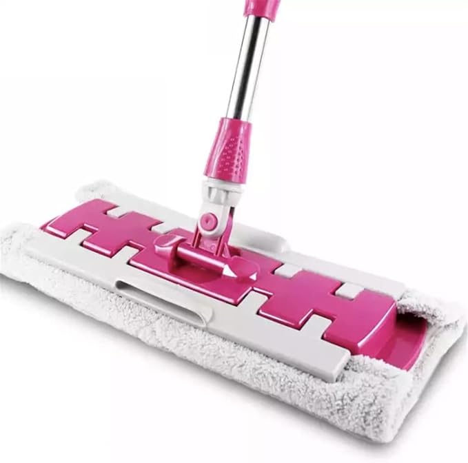 Flat Mop Floor Telescopic 360 Degree Handle for Home Kitchen Tiles Spin Rotating Superfine Swabs