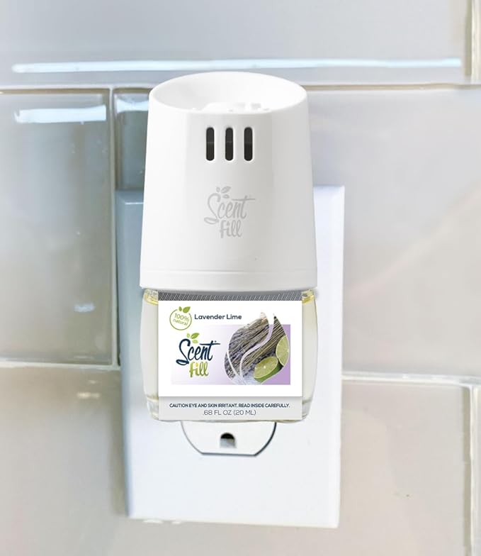 Scent Fill 100% Natural Lavender Lime Plug in Air Freshener Scented Oil Refills 3 Refills