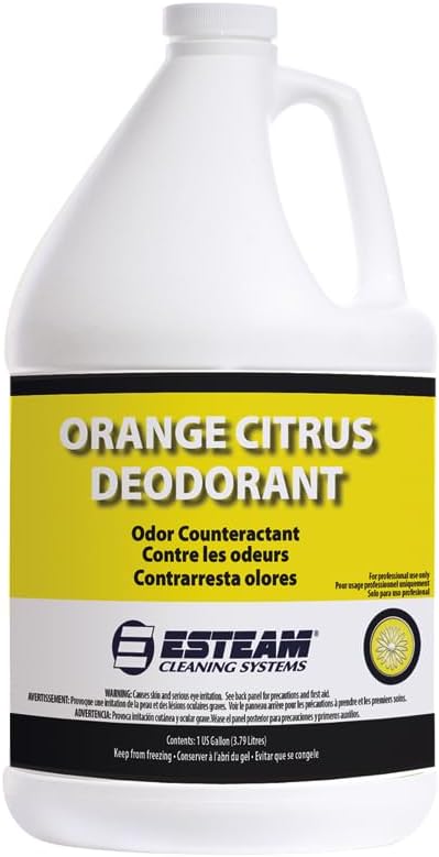 Esteam Orange Citrus Deodorant Carpet and Fabric Deodorizer Odor Counteractant 1 Gallon