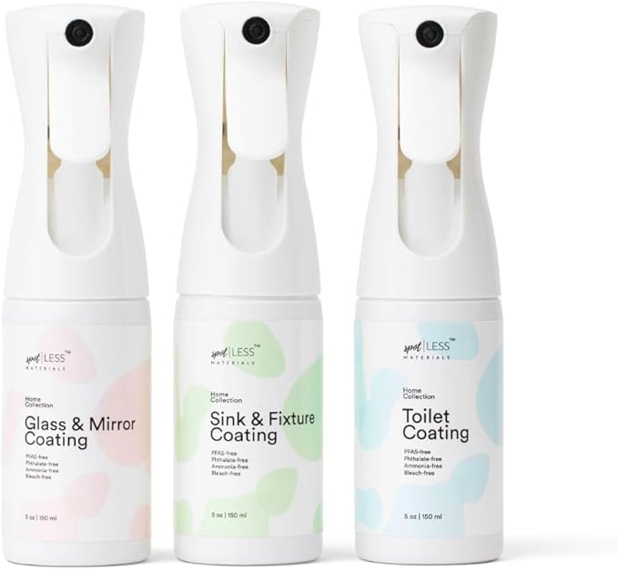 spotLESS MATERIALS Monthly Maintenance Bundle For Streak-Free Stain-Resistant Bathroom LESS Formula Repels Water &amp Waste