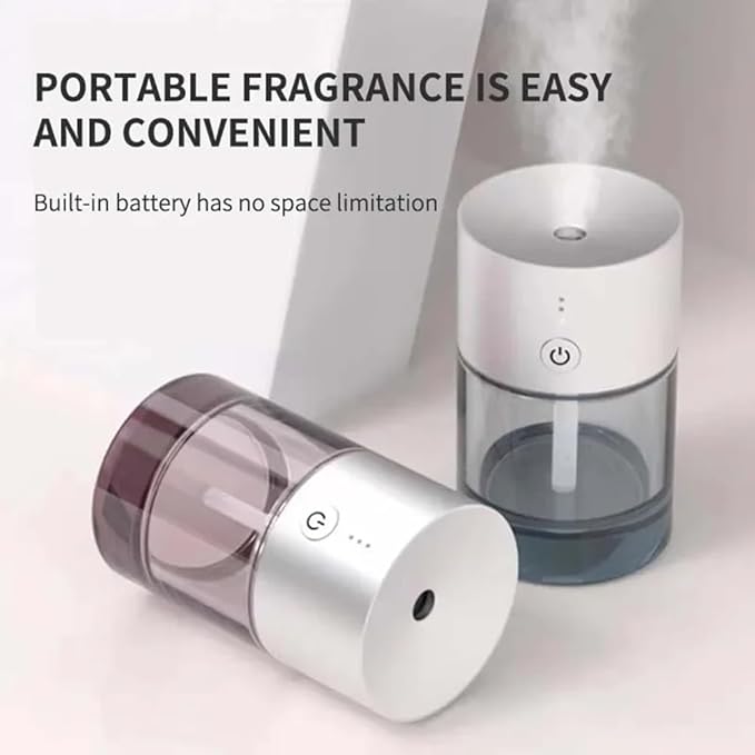 Car Air Freshener USB Rechargeable Essential Oil Diffuser Room Fragrance Diffuser Cool Mist Humidifier Scent MachineB
