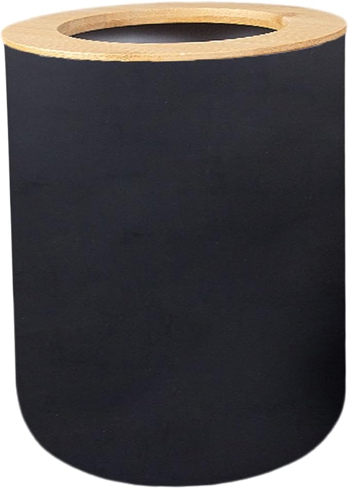 Compact Wastebasket for Bathroom and Bedroom Use Black