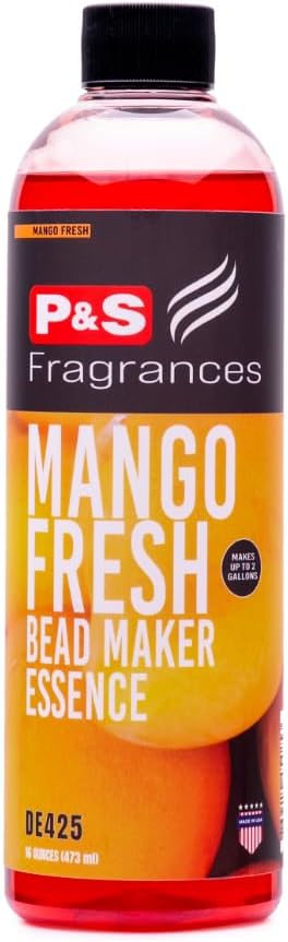 P&ampS Professional Detail Products Essence Fragrance – High Powered Super Concentrated Car Air Freshener Long-Lasting Scent Makes 2 Gallons Dilutable 15:1 – Pro &amp Enthusiast Favorite - Mango