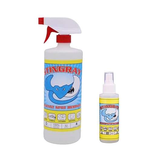 STINGRAY SPOT REMOVER Combo Kit | Advanced Eco-Friendly Multi Surface Stain Removal | Includes 32 Fl oz Single and 4 Fl oz Single