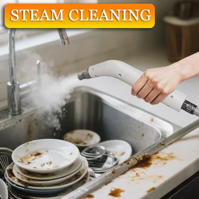 Steam Cleaner Portable Handheld Steamer for Cleaning Large Capacity Tank Pressurized Steam Cleaning Machine for Home Car Bathroom Kitchen Furniture Grout Floor Tile