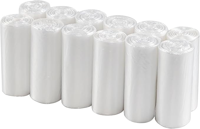 Asking 13 Gallon Kitchen Trash Can Liners 225 Counts Clear Garbage Bags for Kitchen