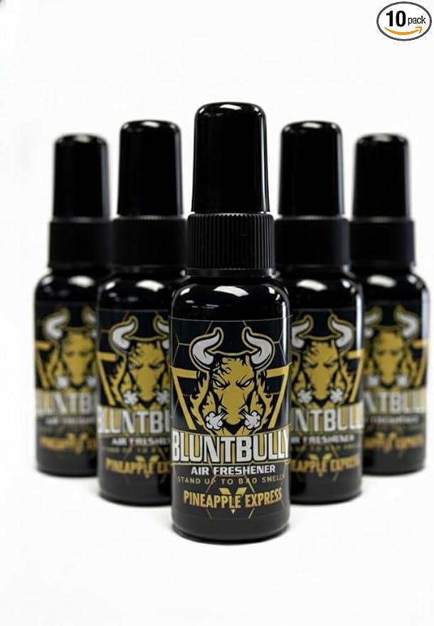 Blunt Bully Air Freshener (Pineapple Express) (10 Pack) Premium Oil Based Air Freshener Spray. Long-Lasting Room Bathroom Office &amp Car Scent | Eliminates Odors from Smoke Pets &amp More