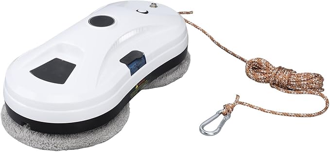 Window Cleaner Robot 2800Pa Suction Power Glass Cleaning Robot with 8 Cloth Double Disc Wiping Cleaning Robot for Windows Tiles Glass Door