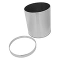 1pc Round Stainless Steel Wastebasket for Bathroom Kitchen and Office Versatile Garbage Bin Opening for Convenient Use Space-Saving Design