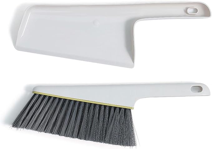 Whisk Broom Hand Held Hand Broom can be Split Freely Drafting Brush The Handle be Hung for Easy Storage(White)