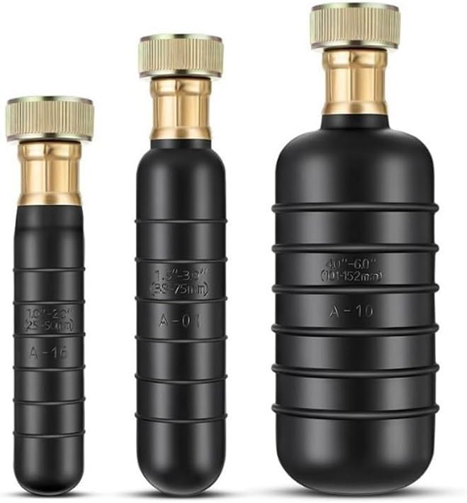 3-Piece Drain Bladder Kit for 1–6 in Diameter Pipes Rubber Unclogging Tool for Bathroom Sinks Showers &amp Pool Drains – No Chemicals or Plumbing Required